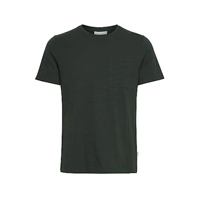Image of CASUAL FRIDAY Men&#039;s Thor Slub Yarn Tee T Shirt, 196110/Deep Forest, S