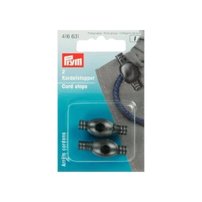 Image of Prym 416631 Cord Stops 1 hole plastic black, Polyester, oval schwarz, 2 Stück
