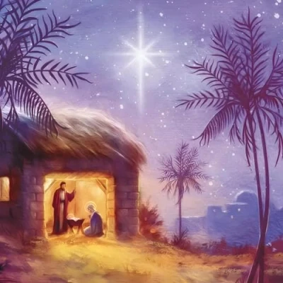 Image of GBCC Charity Christmas Cards Pack of 10 with Religious Nativity Design Eco Friendly Xmas Multipack Envelopes