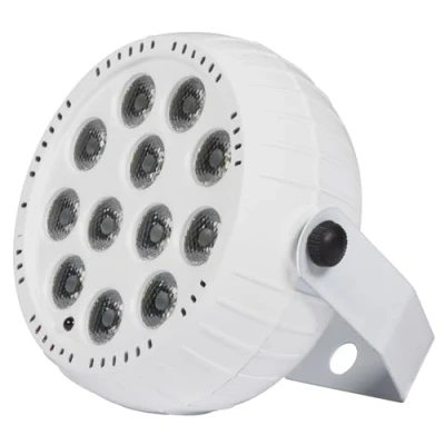 Image of QTX Rechargeable Mini LED PAR Light Powerful 12 x 1.5W LEDs &amp; Up to 6 Hours Life from One Single Charge White