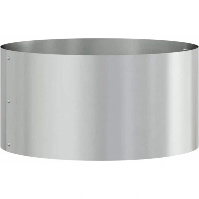 Image of vidaXL Grey Metal Pot Galvanised Small Decorative Inlays