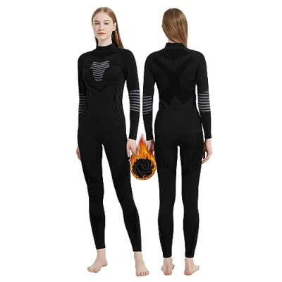 Image of MeetHoo Thermal Underwear for Women, Winter Warm Base Layer Compression Set, Fleece Lined Long Johns Running Skiing