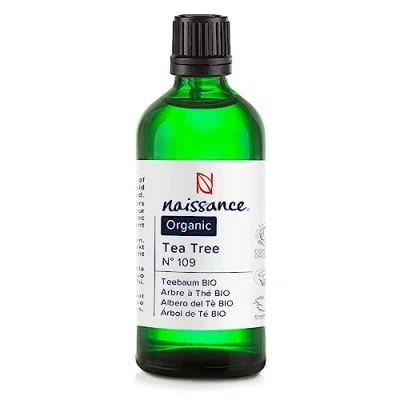 Image of Naissance Tea Tree Essential Oil (No. 109) 100ml Pure, Natural, Cruelty Free, Vegan &amp; Undiluted Use in Diffusers, Aromatherapy Homemade Formulations