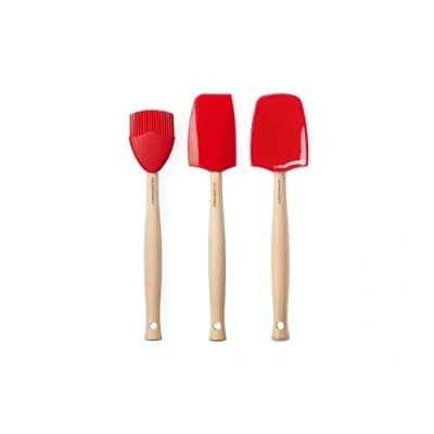 Image of Le Creuset Spatula Set 3 pieces Premium Cerise