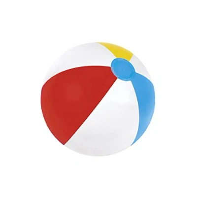 Image of Bestway 31021 Inflatable Panel Beach Ball, Ideal for Beach/Pool Use, Multiple Sizes, White, 20 Inch