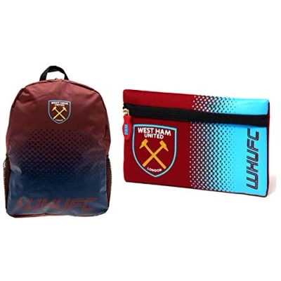 Image of West Ham United Backpack and Pencil Case Gift Set Combo Back to School