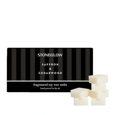 Image of Stoneglow Modern Classics Collection Saffron &amp; Cedarwood 192 grams Scented Wax Melts (Black)