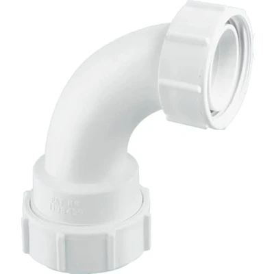 Image of McAlpine 1 1/2� 90 Degree Multifit Bend x BSP Coupling Nut T5M