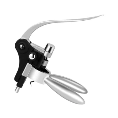 Image of Wine Bottle Opener Manual Hand Corkscrew with Rabbit Shaped Lever Pump &amp; Non Stick Screw, Easy Cork Removal, Durable Zinc Alloy Design Perfect for Home, Bar Hotel Use