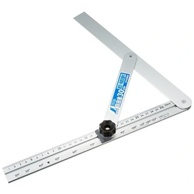 Image of Shinwa Sokutei Aluminum Square (Bracing) with angle scale 30cm (62660) (Japan Import)