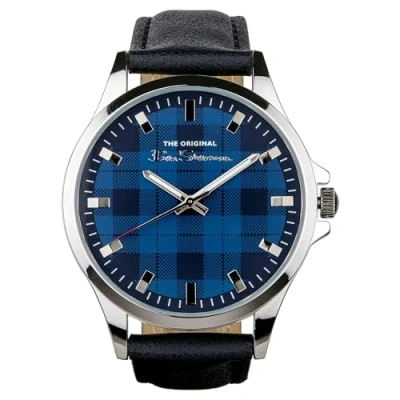 Image of Ben Sherman Blue Strap Watch with Check DIAL BS092U