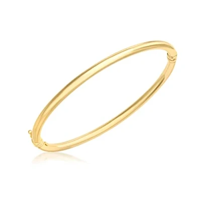 Image of Carissima Gold Women&#039;s 9 ct Yellow Oval Tube Bangle