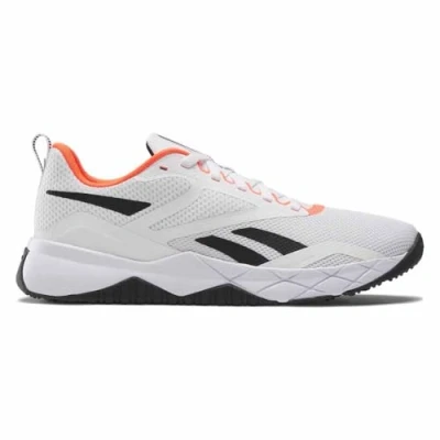 Image of Reebok Men&#039;s NFX Trainer Sneaker, FTWWHT/CBLACK/ORGFLA, 6.5 UK