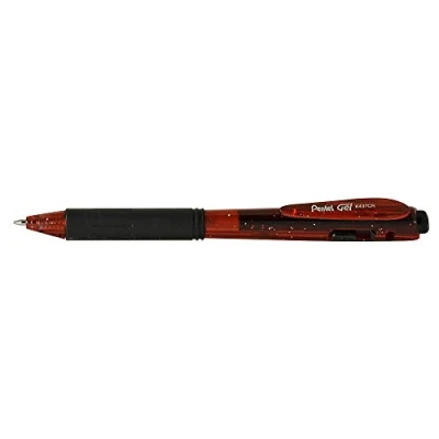 Image of Pentel Colour Retractable Gel Rollerball Pen Red (Pack of 12)