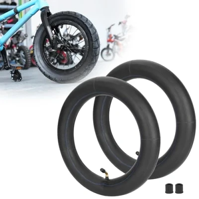 Image of 2 pack of 12 1/2&quot;x 1/4&quot;(12.5x2.25) Scooter Inner Tube With Angled Valve Stem, replacement for Pocket Mod Bella Chrissy Hannah Montana Currie Schwinn