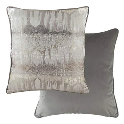 Image of Evans Lichfield Inca Polyester Filled Cushion, Steel Grey, 56 x 56cm