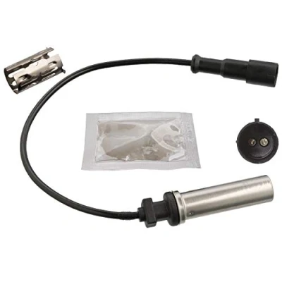 Image of 0025424318, 0025424518, A0025424318, A0025424518 ABS Sensor FEBI BILSTEIN 103761 Rear Axle with sleeve, grease 1150Ohm 250mm 330mm