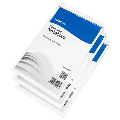 Image of [Pack of 3] Initiative Shorthand Notebook 160 Pages 203x127mm (8&quot; x 5&quot;) 60gsm