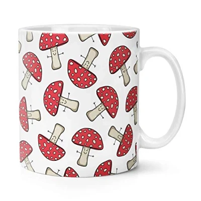Image of Mushroom Pattern 10oz Mug Cup