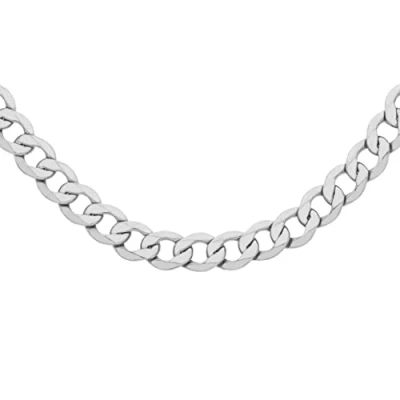 Image of Tuscany Silver Women&#039;s Sterling 5.6 mm Diamond Cut Curb Chain Necklace of Length 46 cm/18 Inch