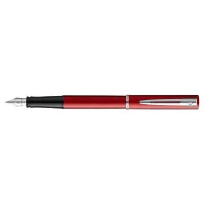 Image of Waterman Allure Fountain Pen Red Lacquer Fine Nib Blue Ink Gift Box