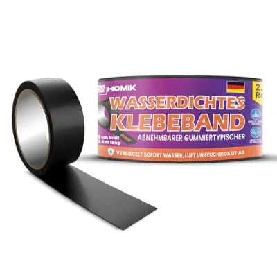 Image of HOMIK 3X Extremely Strong Waterproof Tape Outdoor &amp; Indoor Roof Repair Adhesive UV Resistant Duct Self sealing Black