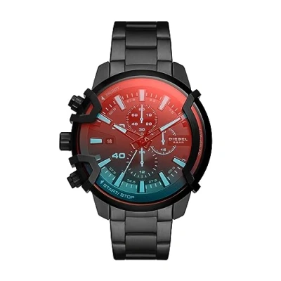 Image of Diesel Watch for Men Griffed, Chronograph Movement, 48 mm Black Stainless Steel Case with a Strap, DZ4578