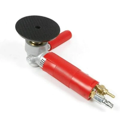 Image of 4300 RPM Pneumatic Polisher, 4 Inch Air Wet Stone Polisher Grinder Sander Water Mill Polishing Tool, Red