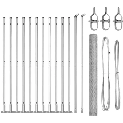 Image of vidaXL Hexagon Fence 1.6x25 m Galvanised Steel