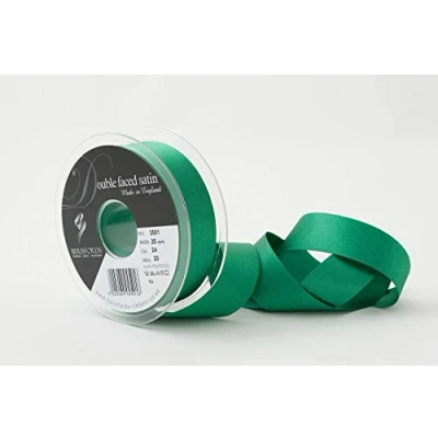 Image of Berisfords Double FACE Poly Satin Ribbon, Bottle, 25 mm
