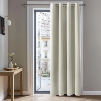 Image of Deconovo Thermal Insulated Blackout Curtain Eyelet for Bedroom 52&quot;x 90&quot; Light Beige 1 PANEL