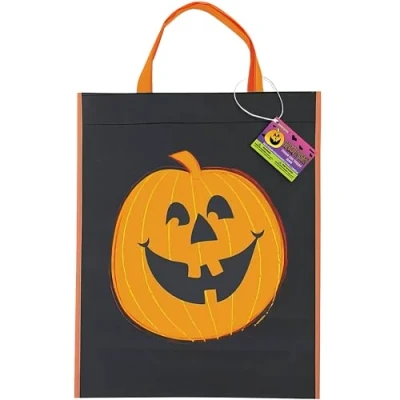 Image of Unique Party 87981 Large Pumpkin Halloween Bag, 38cm x 30cm