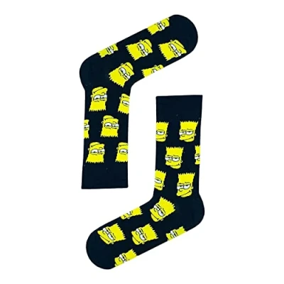 Image of Bart Simpson Socks/Novelty Socks/Gifts Socks/Cute Socks/Unisex Socks/Funny Socks