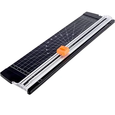 Image of BOBOZHONG Paper Cutter,Small Trimmer,A4 Trimmer Portable Guillotine,Scrapbooking Tool with Automatic Security Safeguard,for Craft Paper,Coupon,Label and Cutting Photographs