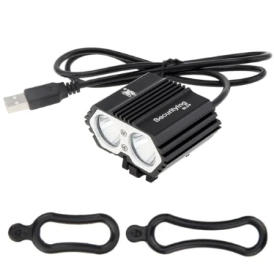 Image of SecurityIng USB Powered Bicycle Light, LED Headlamp Waterproof 700 Lumens 4 Modes Cycling Front Lamp Bike Headlight for Mountain Road, Kids and City No Internal Battery