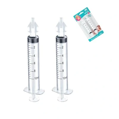 Image of Baby Nasal Aspirator, 2Pcs Aspirators, 10ml Irrigator, Syringe Aspirator Irrigation, Nose Cleaner Rinsing Device, Portable and Reusable(Transparent)