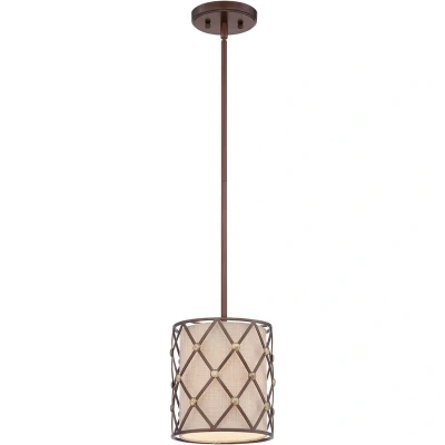 Image of Ceiling Mini Pendant Copper Brown Lattice, E27