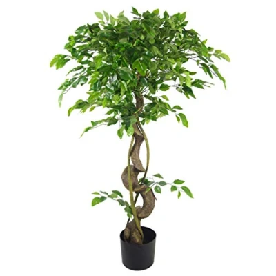 Image of LEAF 7368 120cm Trunk Artificial Japanese Fruticosa Style Tree, Twisted Ficus, (4ft)
