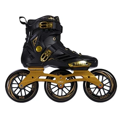 Image of LIKU Performance 125 3WD Speed Inline Skates Unisex Black&amp;Gold