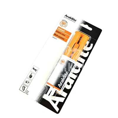 Image of ARALDITE® TWO PART EPOXY 24ml SYRINGE INSTANT CLEAR STRONG GLUE RESIN ADHESIVE