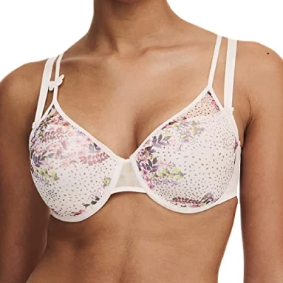 Image of Passionata Women&#039;s Bedeckender Spacer bh, Miss Joy Minimizer Bra, Imp Fleurs Pois, 32 A