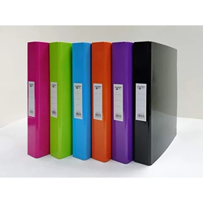 Image of Eastlight A4 Ring Binder * Pack of 6 2 D Bright Colour Assorted