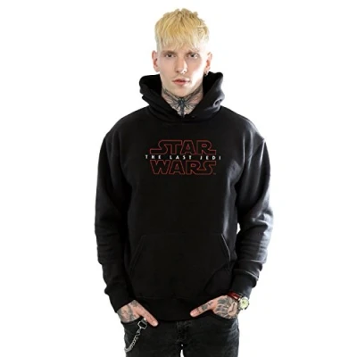 Image of Star Wars Men&#039;s The Last Jedi Logo Hoodie Large Black