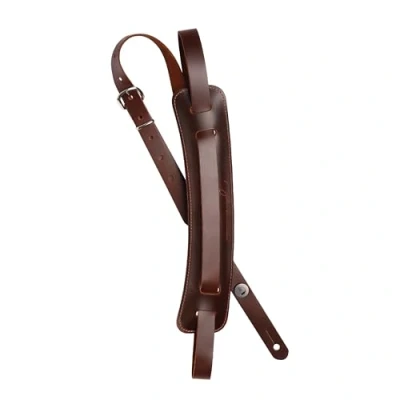 Image of D&#039;Addario Accessories Beatles Guitar Strap John Lennon Selmer Electric Strap, Acoustic &amp; Bass Brown Leather