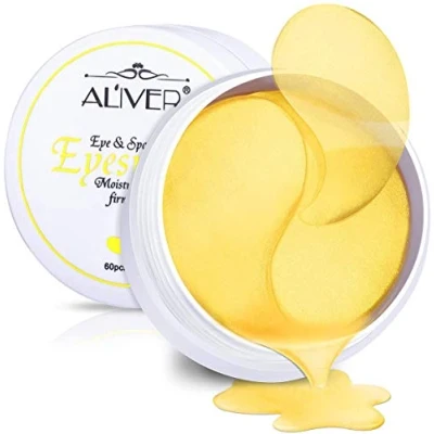 Image of 24K Gold Under Eye Treatment Mask,Eye Masks for Dark Circles, Anti Wrinkle Treatment, Gel Pads, Mask Puffy Eyes, Skincare, Hydrating 60 Pieces/30 Pair