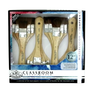 Image of Royal and Langnickel Camel Hair Large Area Brush Set (Pack of 12)