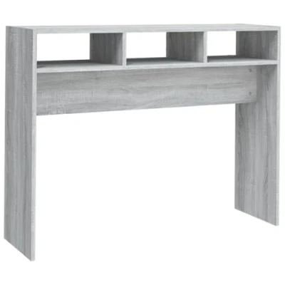 Image of vidaXL Console Table Grey Sonoma 105x30x80 cm Engineered Wood Side for Living Room, Hallway and Office Space
