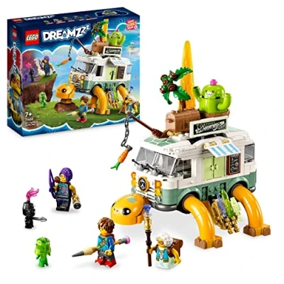 Image of LEGO DREAMZzz 2 in 1 Mrs. Castillo&#039;s Turtle Van Set, Build a Toy Camper Vehicle from the TV Show Ways, With Mateo, Zoey and Z Blob Characters, Toys for Kids, Boys, Girls Aged 7+ 71456