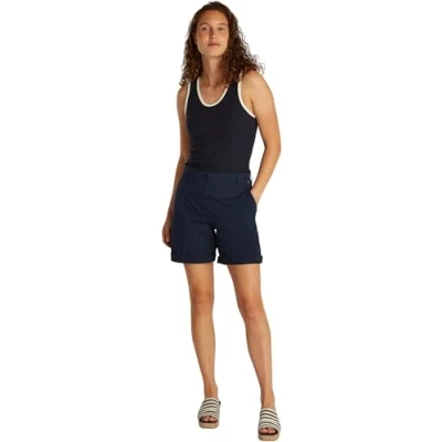 Image of Tommy Hilfiger Women’s Chino Shorts, Blue (Dark Night Navy), 14