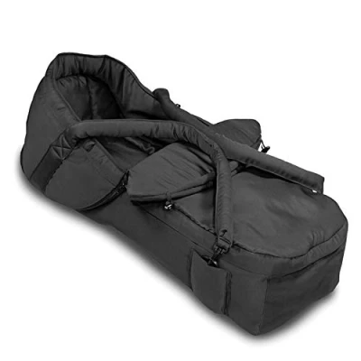 Image of hauck 2 in 1 Carrycot &amp; Fottmuff, Black Universal Fit for Most Pushchairs Strollers from Birth up to 9 Months with Zipper Detachable Carry Handles
